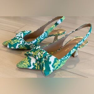Antonio Melani Lenore Royal Palm Print Slingback Pump